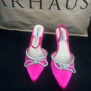 Steve Madden Pink Bow Rhinestone Heels